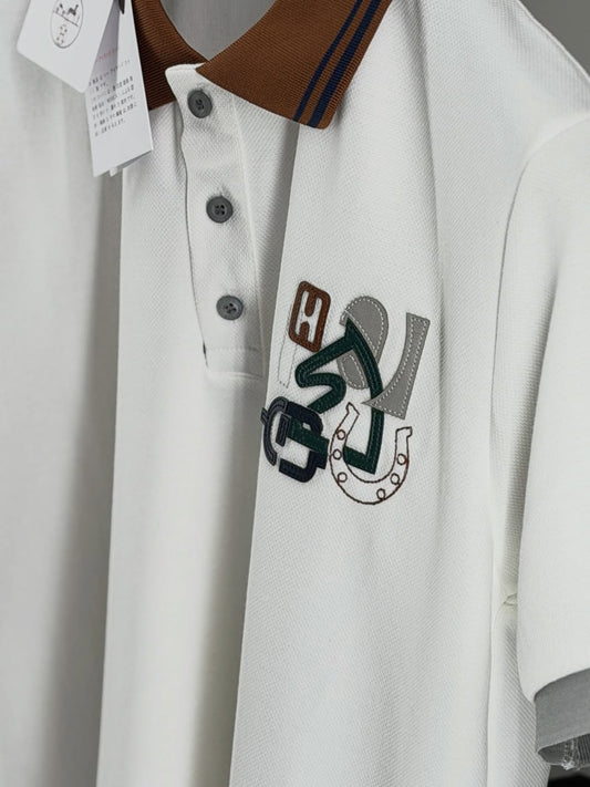 Hermes Leather Detail Polo Yaka